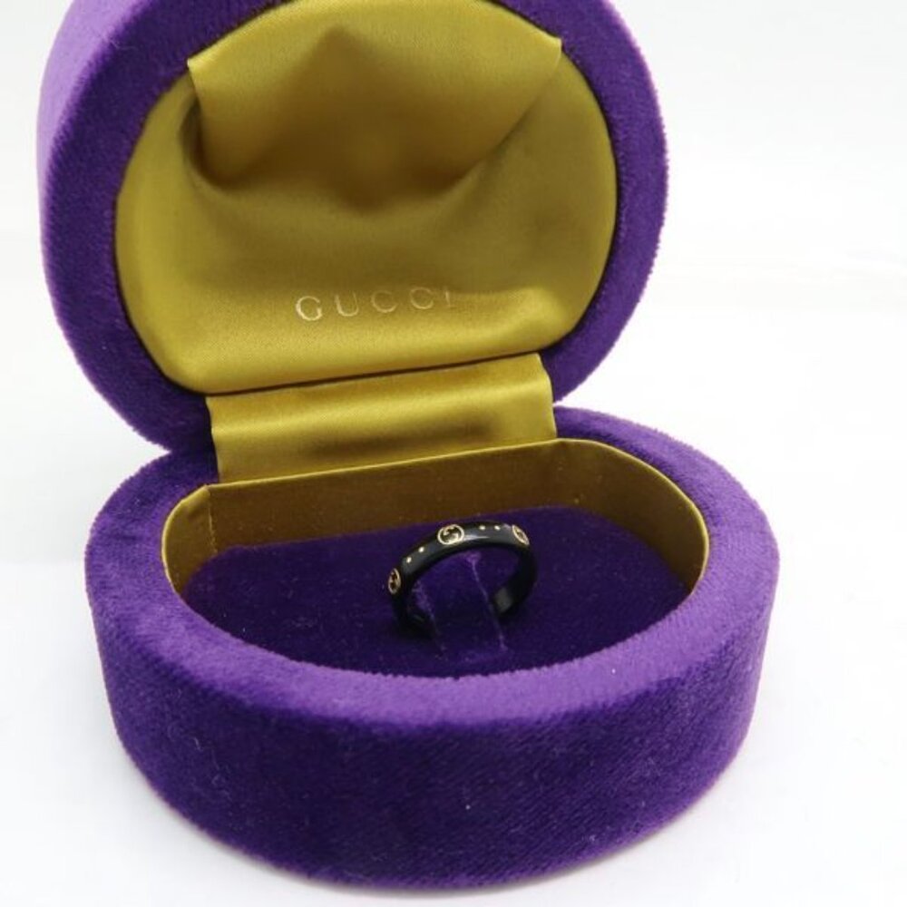 Gucci Icon Interlocking G 18Kring 50 Corundum 18K With Case Ring - Picture 2 of 10